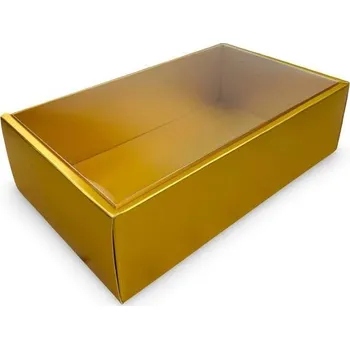 Krabice na pečivo Krabička na cukroví zlatá 25x15x7cm - Alvarak