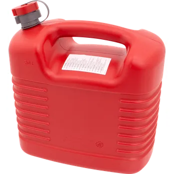 Kanystr Kanystr na benzín PRESSOL FUEL CAN 21137 PE obsah 20L + nalévací tribice, barva červená, rozměr 410 H x 385 L x 229 W mm (Kanystr na palivo 20 l s flexibilní nalévací trubicí)