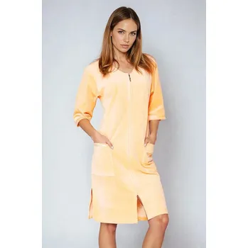Dámský župan Dámský velurový župan žlutý 3XL
