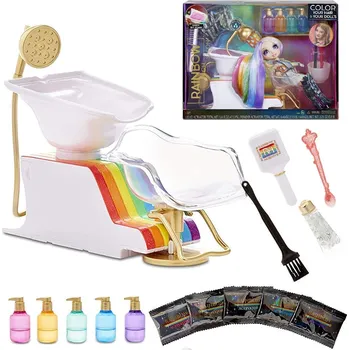 Panenka Rainbow High 567448 Duhový kadeřnický salon s barvami