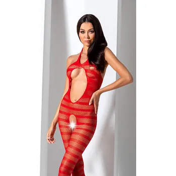Passion Bodystocking (BS081), červený obleček síťovaný