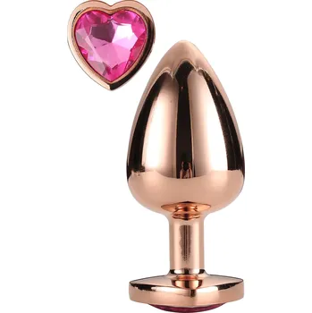 Anální šperk Gleaming Love Plug (Rose Gold / Large)