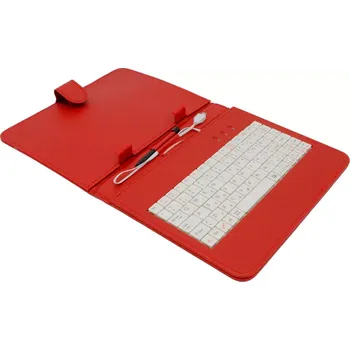 Pouzdro na čtečku elektronické knihy AIREN AiTab Leather Case 2 with USB Keyboard 8" RED (CZ/SK/DE/UK/US.. layout)