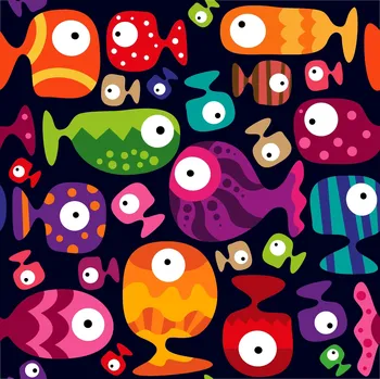 Papírový ubrousek Voskovaný ubrousek Hrabě Sváčula 35 x 35 cm - ryby, 1 ks