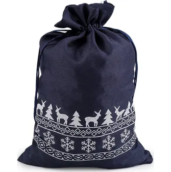 Dárková taška Stoklasa Vánoční dárkový pytlík 20x30 cm Modrý