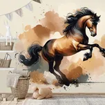 Dovido Tapeta dynamický hnědý kůň v pohybu