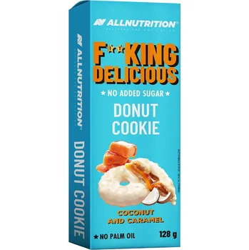 Cukrovinka ALLNUTRITION Fitking Delicious Donut Cookie (128 g, Kokos a karamel)