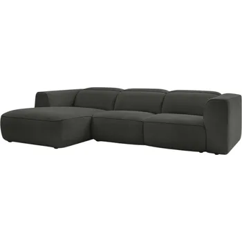 Pohovka Bobochic Paris Tmavě šedá rohová pohovka William 298 cm, levá
