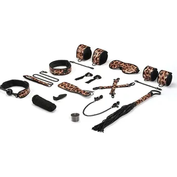 Liebe Seele Leopard Print 13pcs Kit, BDSM sada pro začátečníky