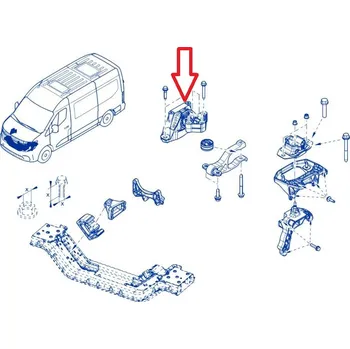 Zavěšení motoru Silentblok motoru Renault Master IV od 2024 pravý, 112106544R