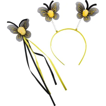 Karnevalový doplněk Čelenka a hůlka včela