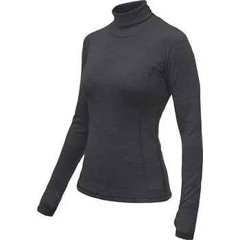 Dámské tričko Triko Sensor Merino Bold Roll Neck dámské dlouhý antracitová šed