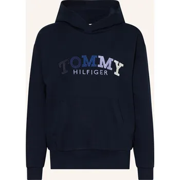 Dámská mikina Tommy Hilfiger Dívčí Mikina S Kapucí, tmavě modrá, 152