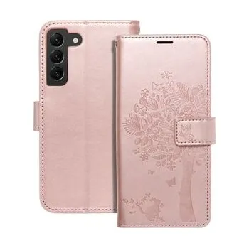Pouzdro na mobilní telefon Pouzdro MEZZO Book pro SAMSUNG S22 strom zlaté růžové - OEM + zdarma možnost vyzkoušet a vrátit zboží do 30 dní