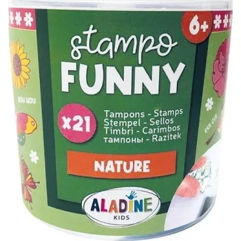 Dětské razítko Dětská razítka Aladine Stampo Funny, 21 ks - Příroda