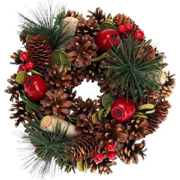 Věnec HOMESTYLING Vánoční věnec borovice 25 cm přírodní KO-YZB000200prir