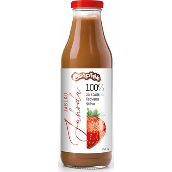 Mošt jablko - jahoda - sklo, 750 ml