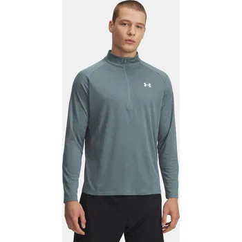 Pánské tričko Pánské tričko Under Armour UA Tech Textured 1/2 Zip- 1382797-587 Modrá LG