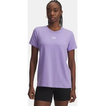 Dámské tričko Dámské tričko Under Armour UA Rival Core SS-PPL 1383648-538 Fialová XL