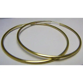 Náušnice Klenoty Budín Dámské obrovské velké zlaté kruhy 50mm/5cm 585/1,62gr HK2398 (Klenoty Budín Dámské obrovské velké zlaté kruhy 50mm/5cm 585/1,62gr HK2398)