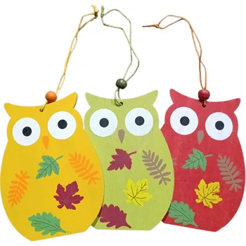 Domácí teploměr Dřevěná dekorace ve tvaru sovy Nové, náhodný výběr barvy