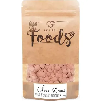 Čokoláda BIO choco drops - růžová čokoláda vegan, 150 g