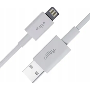 Datový kabel Kabel Allity USB - Apple Lightning 1 m bílý