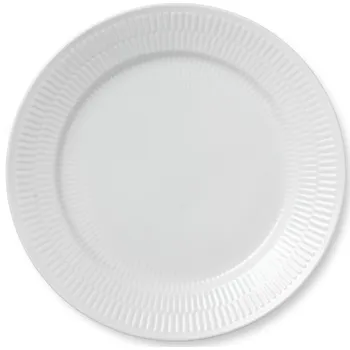 Talíř Royal Copenhagen Porcelánový talíř White Fluted 27 cm