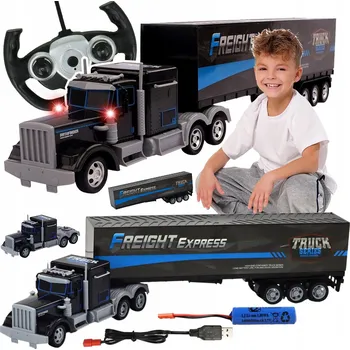 autíčko RC NÁKLADNÍ AUTO TIR, DÁLKOVĚ OVLÁDANÉ 27Mhz + AKUMULÁTOR, USB KABEL