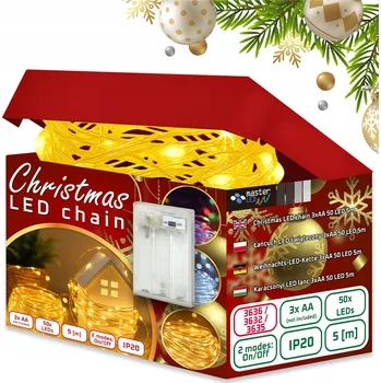 Vánoční dekorace Vánoční osvětlení na stromeček Masterled pro vnitřní použití, 5 m, 21-50 světýlek