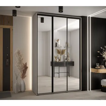 Šatní skříň Šatní skříň INDIRA 2 - 150/45 cm, kašmír / černá