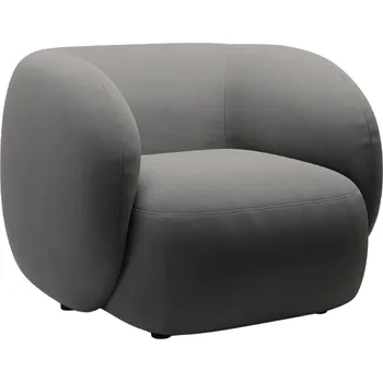 Křeslo Micadoni Tmavě šedé sametové křeslo Kate