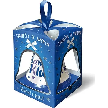 Vánoční dekorace Nekupto Vánoční zvonek s potiskem Bezvadný kluk