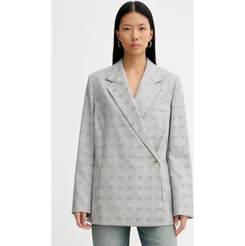 Dámské sako Vlněné sako Kenzo šedá barva, FF52VE2589JW.93 09X, vel. 36
