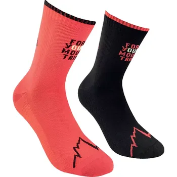 Pánské ponožky La Sportiva FOR YOUR MOUNTAIN SOCKS Black/Sangria 47-48 EU