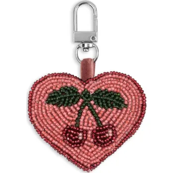 Perličková klíčenka srdíčko "Cherry" Konges Sløjd