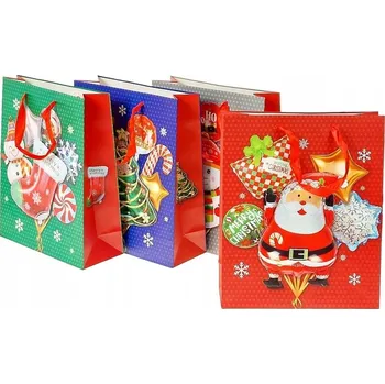 Dárková taška Vánoční dárková dárková taška 32 x 26 x 10 cm 6169