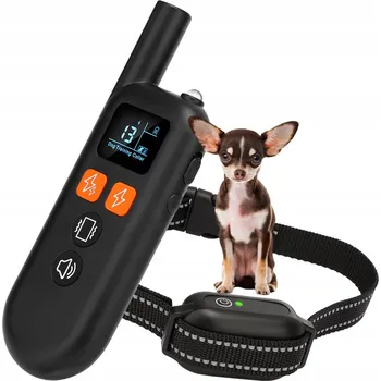 Obojek pro psa ELEKTRICKÝ OBOJEK PRO PSA 1000M VÝCVIKOVÝ TRENAŽÉR PSŮ + DÁLKOVÉ OVLÁDÁNÍ