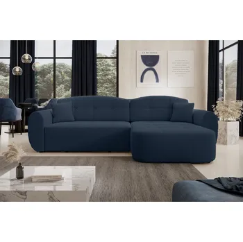 Sedací souprava Designová sedací souprava HANELORA - tmavě modrá