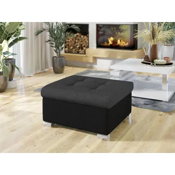 Taburet Taburetka do obýváku NELLI 1 - černá / tmavá šedá