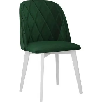 Jídelní židle Čalouněná jídelní židle AFTON 6 - bílá / zelená