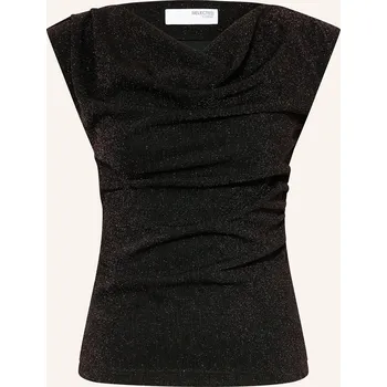 Selected Femme Dámský Top S Třpytivou Přízí, tmavě hnědá /...