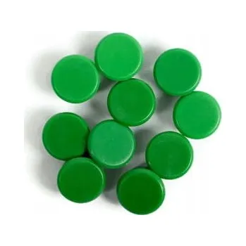 Dekorativní magnet MAGNETY / ZNAČKY NA MAPU 10 kusů ZELENÉ 13 mm.