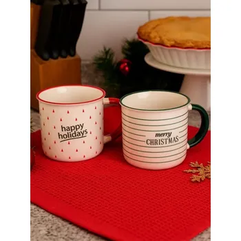 Sinsay - Keramické hrnky s vánočním motivem 2 pack - vícebarevná - 071GI-MLC - 071GI-MLC-ONE