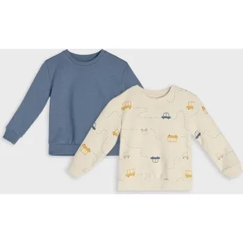 Oblečení a móda Sinsay - Mikina typu crewneck 2 pack - béžová - 025FX-02X - 025FX-02X-80