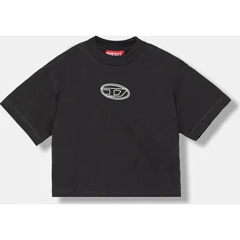 Chlapecké tričko Dětské bavlněné tričko Diesel TIXAN T-SHIRT J02428 černá 99X, vel. 120