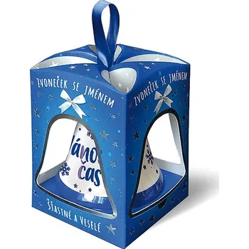 Vánoční dekorace Nekupto Vánoční zvonek s potiskem Vánoční čas