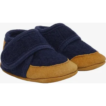 Dětská sportovní obuv Dětské bačkůrky (capáčky) 100% vlna En Fant - se semišovou kůží modré Velikost: 21/22