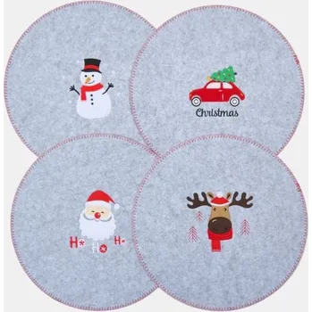 prostírání Sinsay - Prostírání na stůl s vánočním motivem 4 pack - vícebarevná - 206GL-MLC - 206GL-MLC-ONE