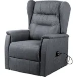 Vikio Relaxační el. polohovací křeslo světle šedá látka TKR109S